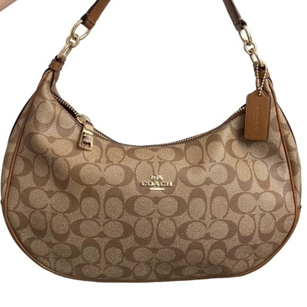 COACH HARLEY EAST/WEST HOBO IN SIGNATURE F38267 khaki brown